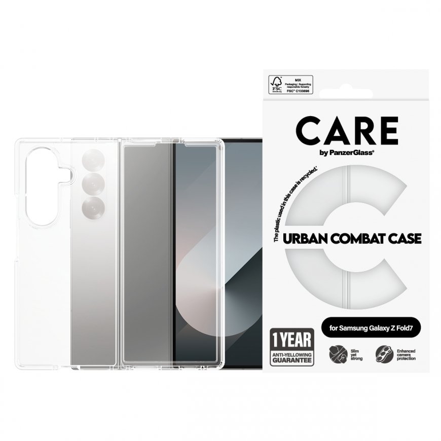 PanzerGlass CARE by ® Flagship Case Transparent Urban Combat w. Clear Frame Samsung Galaxy Z Fold7 – 2