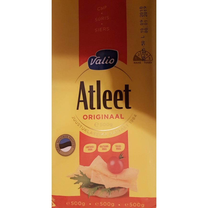 Valio Fermentinis sūris VALIO ATLEET ORIGINAL, pjaustytas 26%, 500g