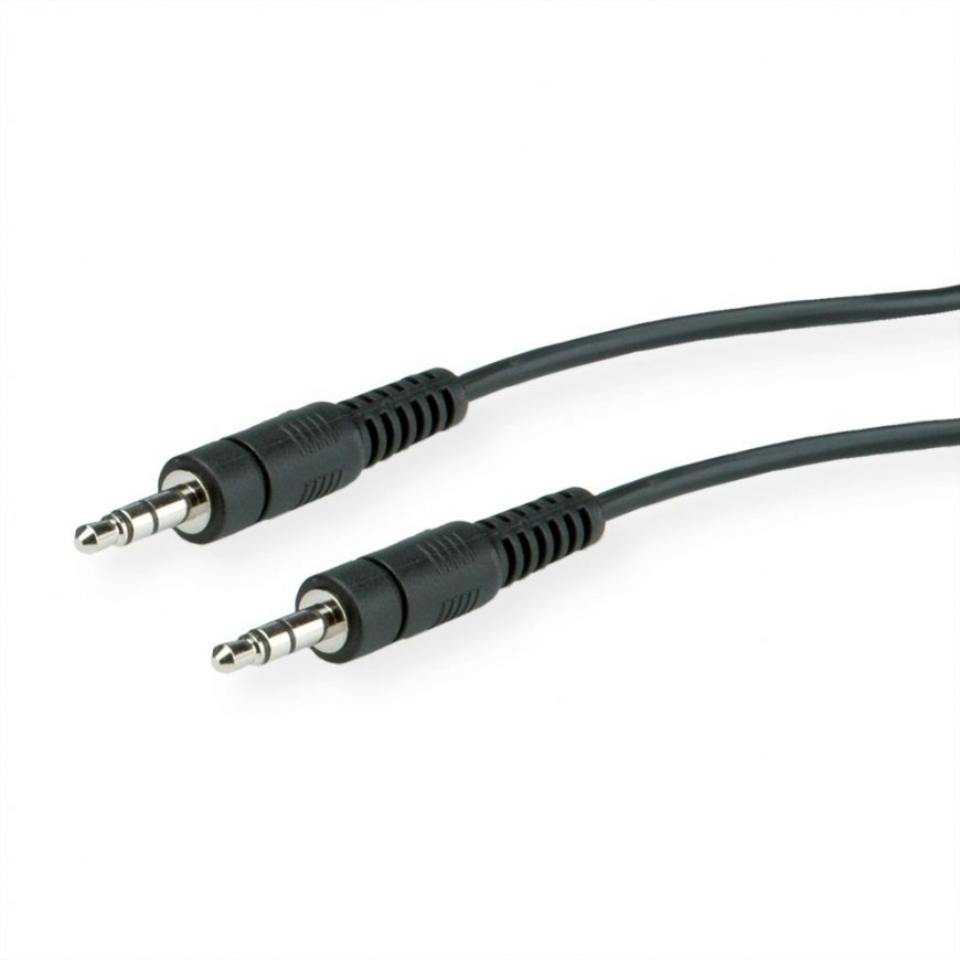 ROLINE 11.09.4501 audiokaabel 1 m 3.5mm Must