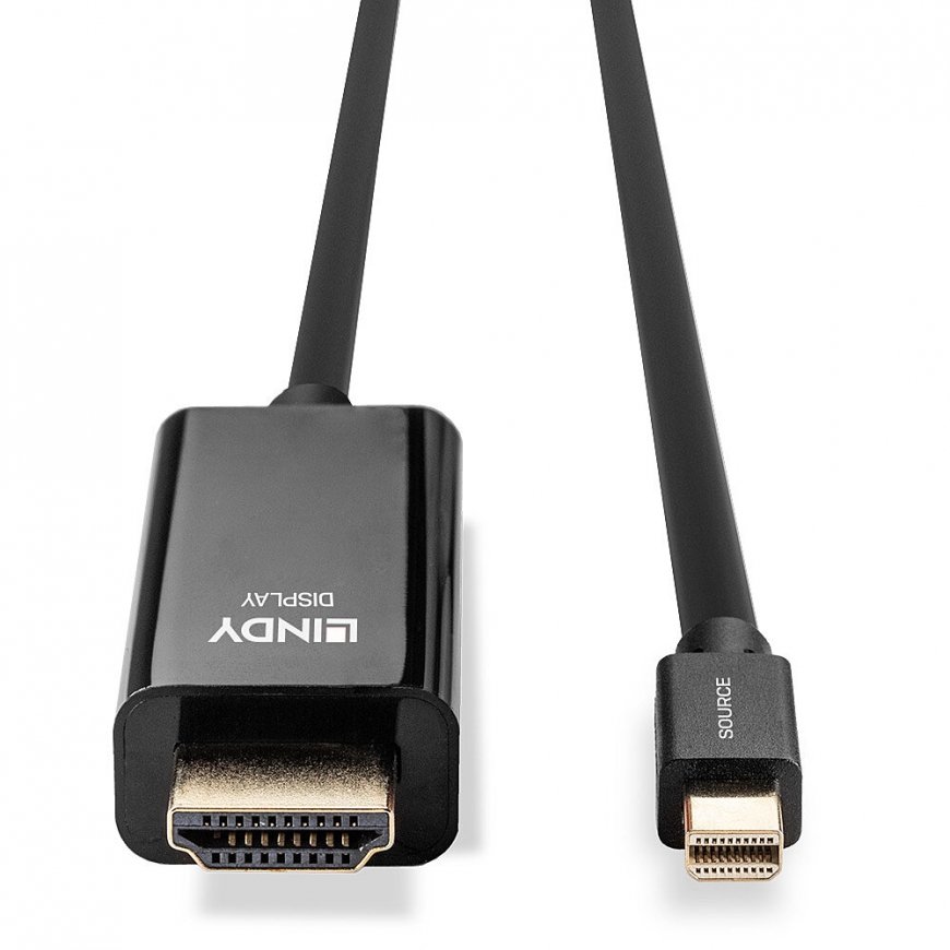 Lindy 36926 videokaabliadapter 1 m HDMI tüüp A (Standard) Mini DisplayPort Must – 4