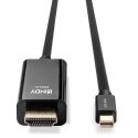 Lindy 36926 videokaapeli-adapteri 1 m HDMI-tyyppi A (vakio) Mini DisplayPort musta Lindy 36926 videokaapeli-adapteri 1 m HDMI-tyyppi A (vakio) Mini DisplayPort musta