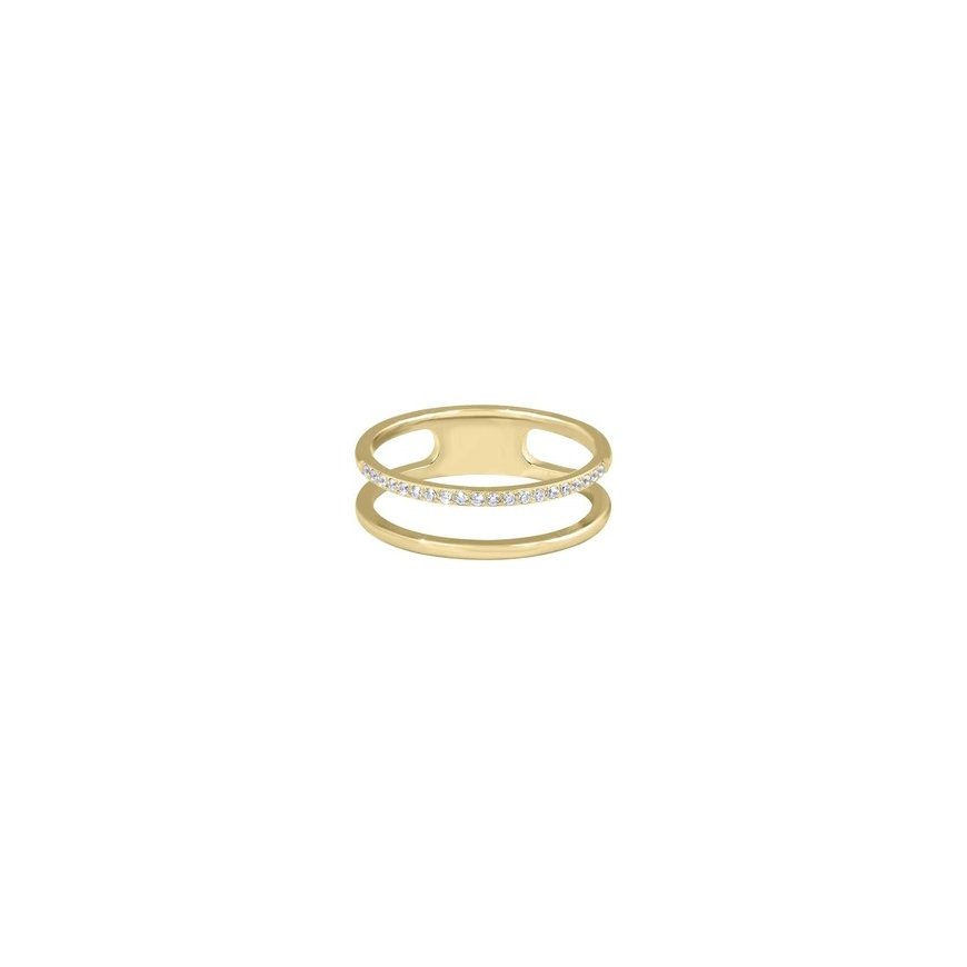 Troli Adjustable gold-plated ring with real pearls – 2