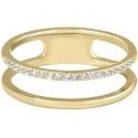 Troli Adjustable gold-plated ring with real pearls Troli Adjustable gold-plated ring with real pearls