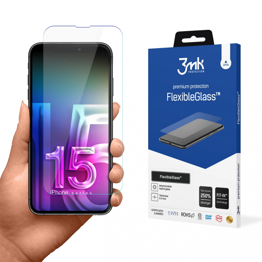 Hybrid glass 3mk FlexibleGlass v2.0 for Apple iPhone 15 Pro