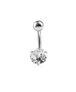 Gold-Plated Earrings with Clear Crystal