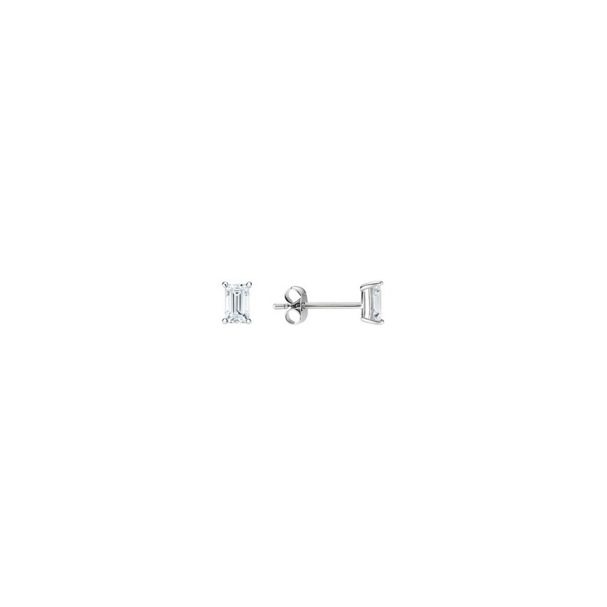 Gold-Plated Earrings with Clear Crystal – 2