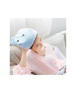 Glov Satini Satin Towel Wrap, Pööratav satiinist juukse turban, must