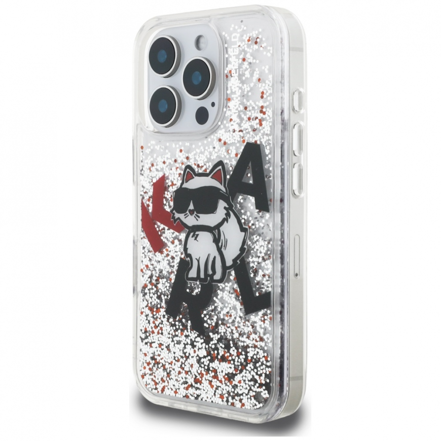 Case Karl Lagerfeld Liquid Glitter Choupette Logo for iPho – 2