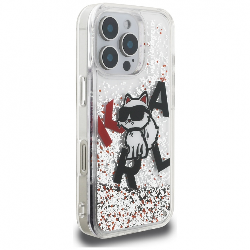 Case Karl Lagerfeld Liquid Glitter Choupette Logo for iPho – 4