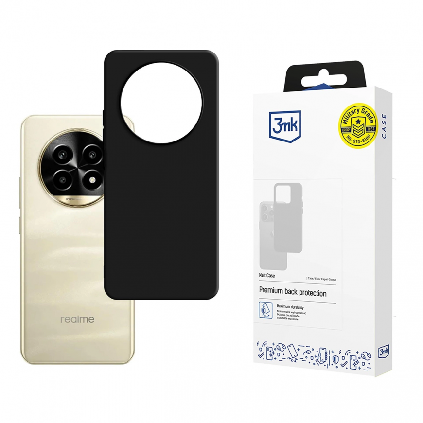 3mk Matt Case for Realme 13 Pro+ 5G | Realme 13 Pro 5G - Black
