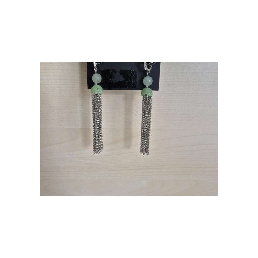 Folding hoop earring with clear crystal bead – 2