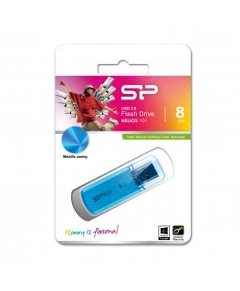 Silicon Power 8GB Helios 101 USB atmintukas USB A tipo 2.0 Mėlyna