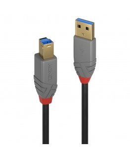 Lindy 3m USB 3.2 Type A to B Cable, 5Gbps, Anthra Line