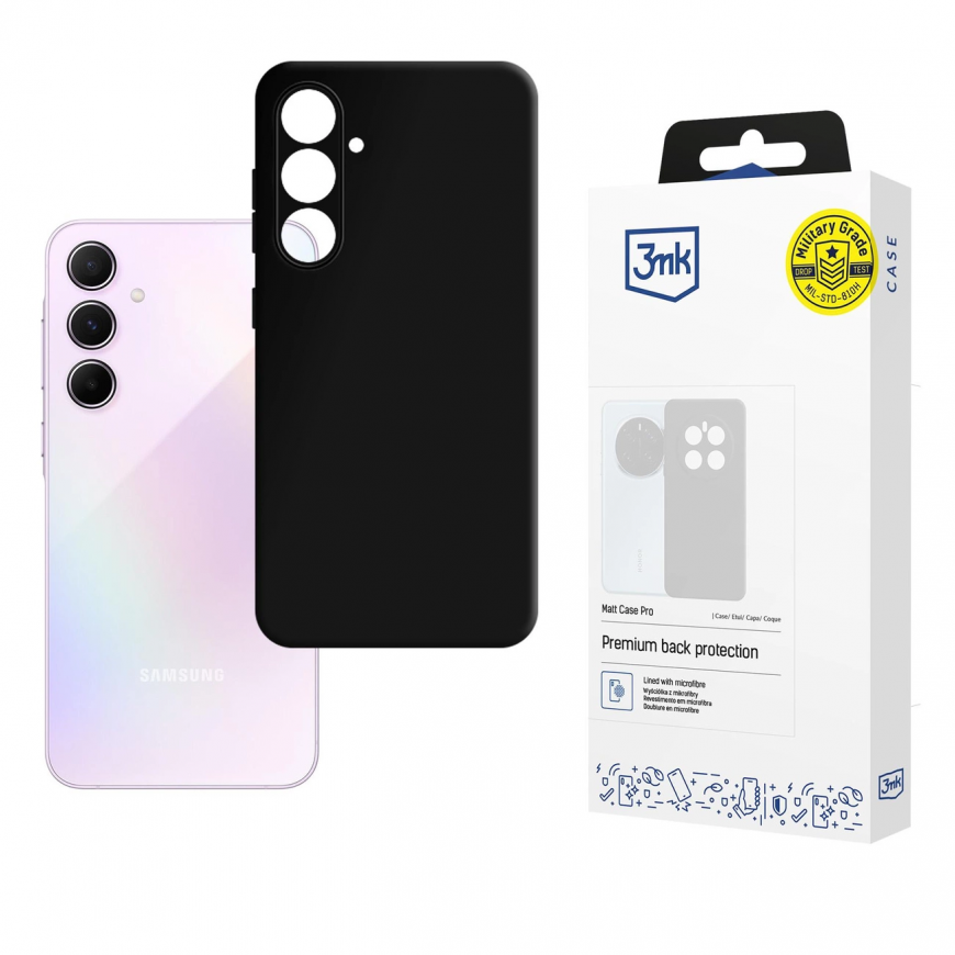 3mk Matt Case Pro for Samsung Galaxy A55 5G - Matte Black
