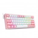 REDRAGON K616 Fizz Pro white/pink keyboard USB + RF Wireless + Bluetooth Pink, White