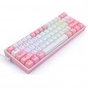 REDRAGON K616 Fizz Pro white/pink tastatūra USB + RF Wireless + Bluetooth Rozā, Balts REDRAGON K616 Fizz Pro white/pink tastatūra USB + RF Wireless + Bluetooth Rozā, Balts