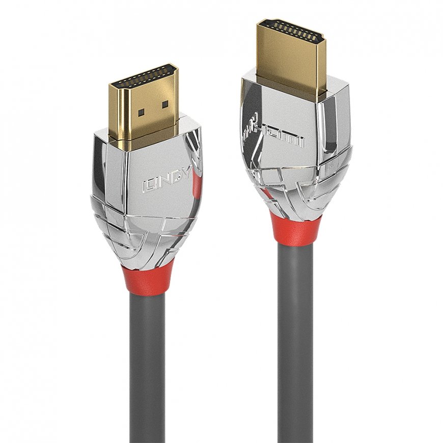 Lindy 37871 HDMI-kaapeli 1 m HDMI-tyyppi A (vakio) Harmaa, Hopea