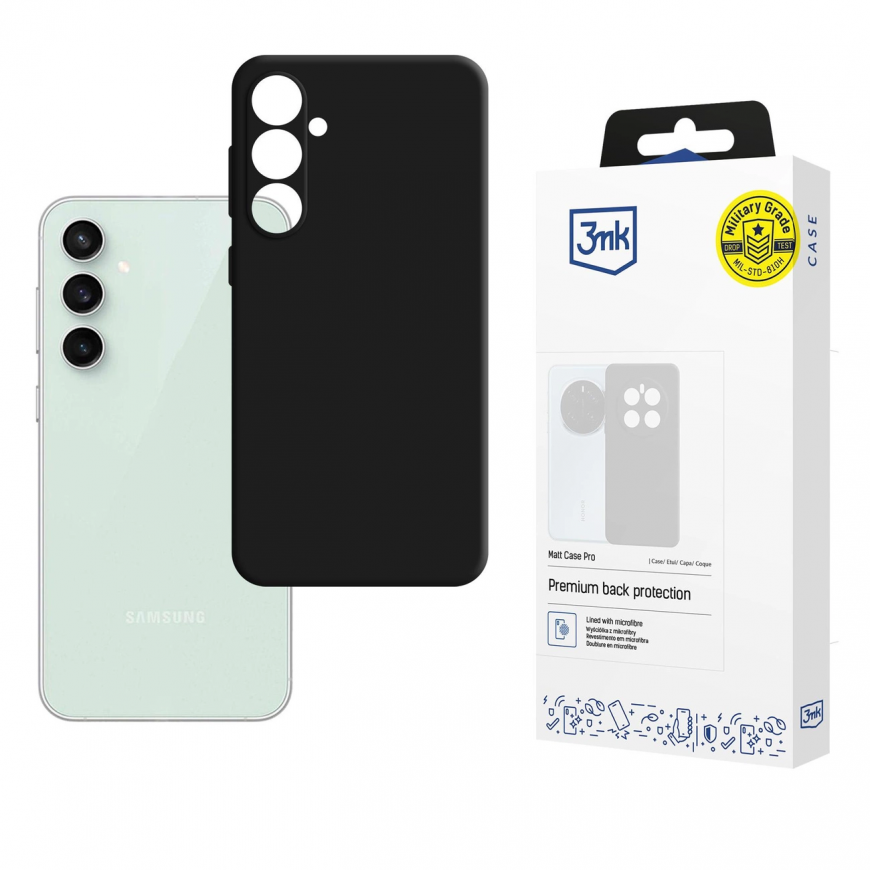 3mk Matt Case Pro for Samsung Galaxy S23 FE - matte black