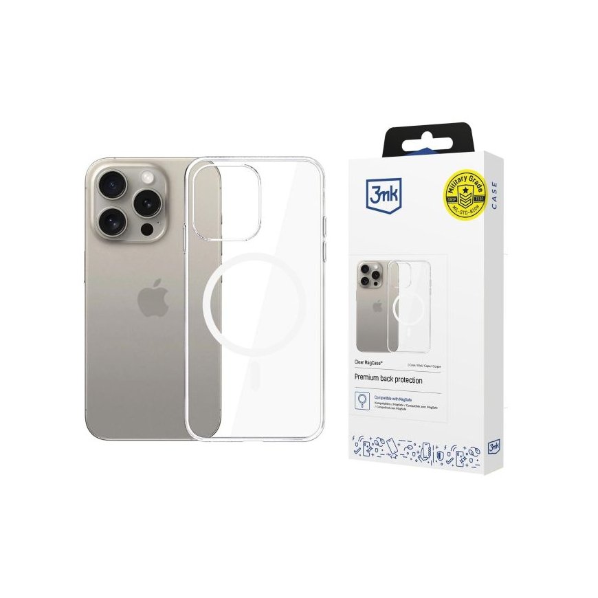 3MK Clear MagCase mobiliojo telefono dėklas 15,5 cm (6.12") Permatomas