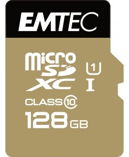 Emtec microSD Class10 Gold+ 128GB MicroSDXC Klass 10