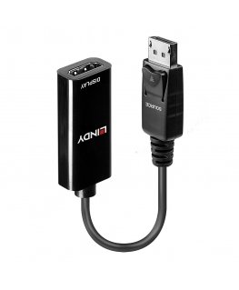 Lindy 41718 video kabeļu aksesuārs 0,15 m DisplayPort HDMI Melns