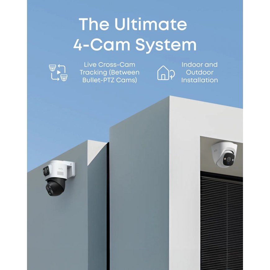Eufy NVR Security System S4 Max Juoda, Pilka, Balta – 5