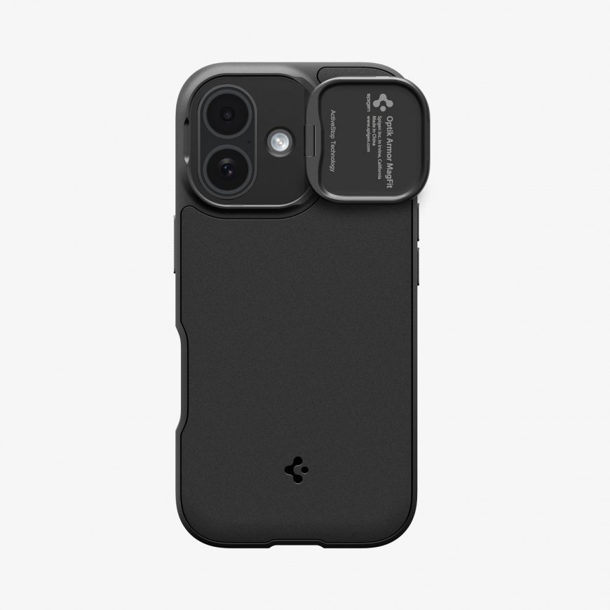 Spigen Optik Armor (Mag Fit) mobilo telefonu apvalks 16 cm (6.3") Aploksne Melns