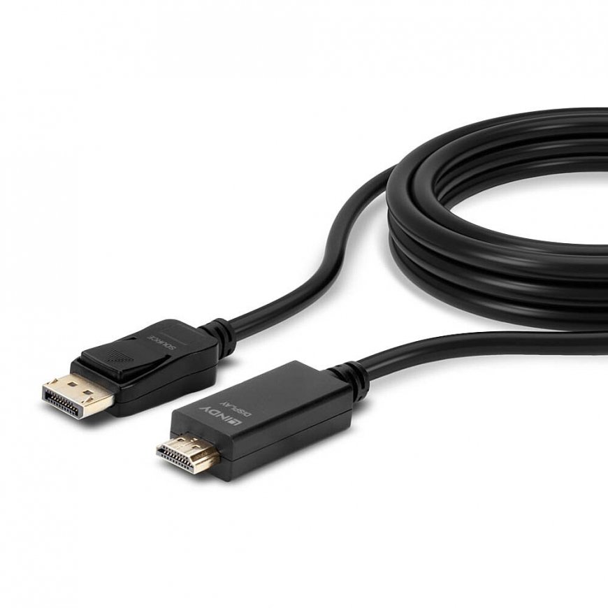 Lindy 36922 vaizdo kabelio adapteris 2 m DisplayPort HDMI A tipo (standartinis) Juoda – 5