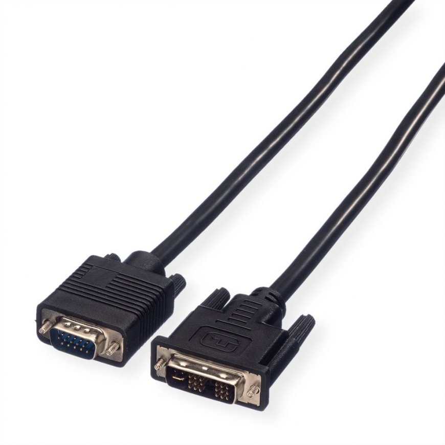 VALUE DVI Cable, DVI (18+5) - HD15, M/M 2 m