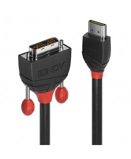 Lindy 1m HDMI to DVI Cable, Black Line