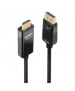 Lindy 40926 videokaabliadapter 2 m DisplayPort HDMI tüüp A (Standard) Must