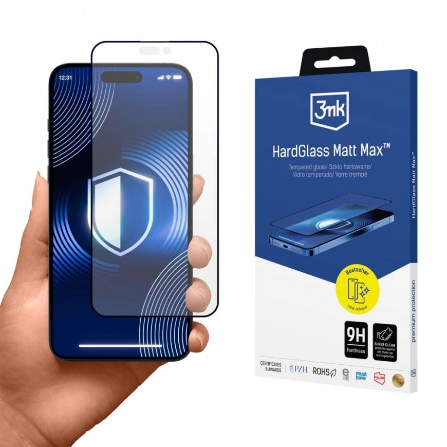 3MK HardGlass Matt Max Matinė ekrano apsauginė priemonė Apple 1 vnt