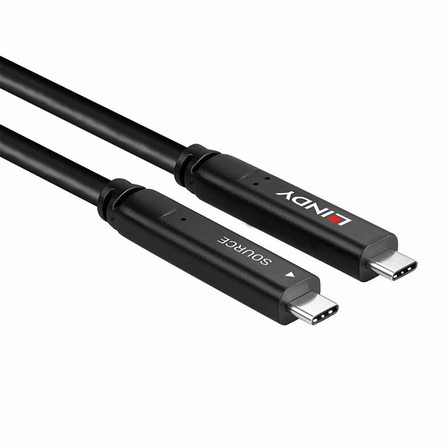 Lindy 43398 USB-kaapeli USB 3.2 Gen 1 (3.1 Gen 1) 10 m USB C musta – 3