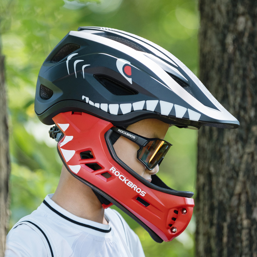 Rockbros TT-32006 Shark Children's Bike Helmet with Detachable J – 2