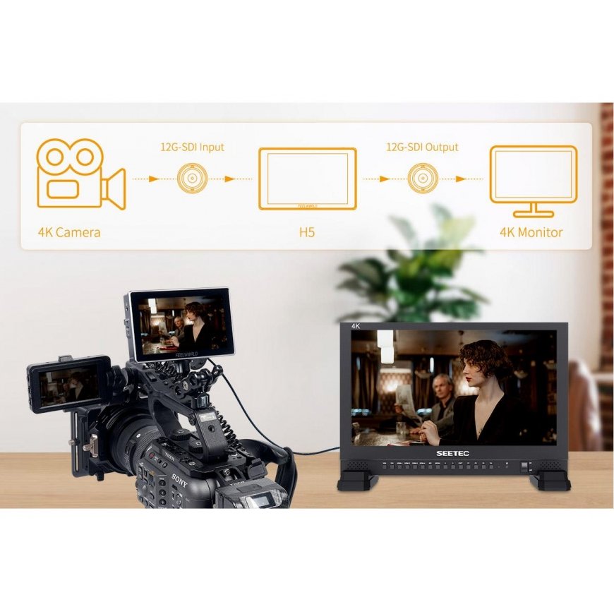 Kameru monitors - Feelworld H5 5.5'' 4K 1920x1080 HDMI 12G-SDI – 2