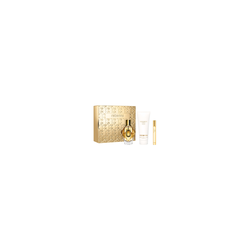 Paco Rabanne Rabanne Million Gold For Her Parfum Smidzinātājs, 90 ml komplekts 3 gab. – 2
