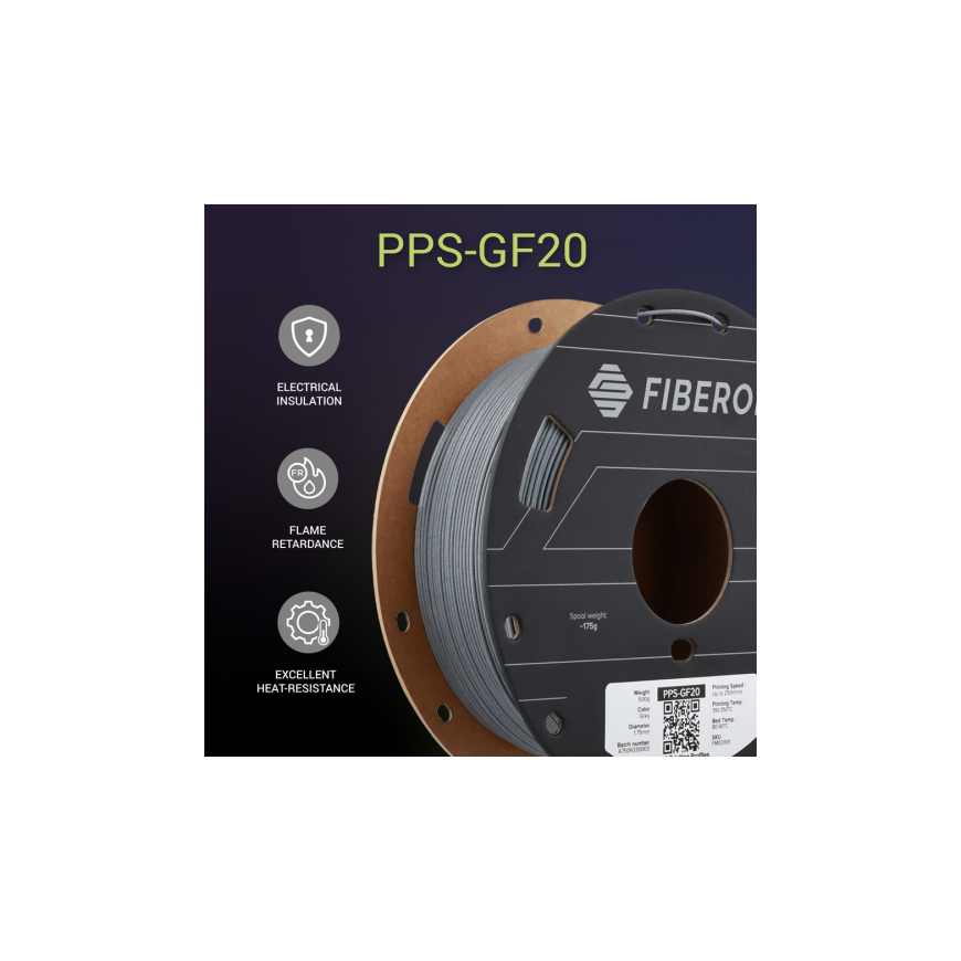 Polymaker PPS-GF20 plastmasa - Pelēka – 2
