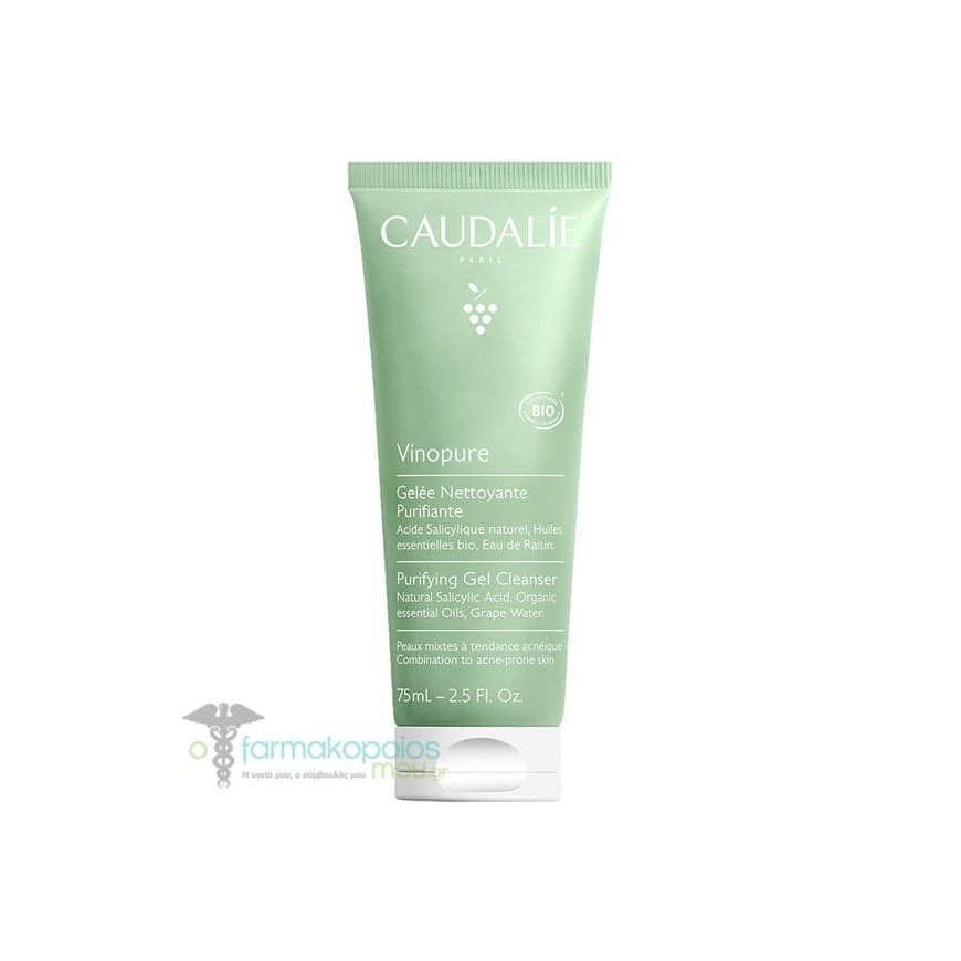 Caudalie Vinopure Puhdistava Geelimäinen Vahto, 75 ml – 2