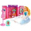 Lean Toys Doll Furniture Set Wardrobe Mirror Hangers Pink Lean Toys Doll Furniture Set Wardrobe Mirror Hangers Pink