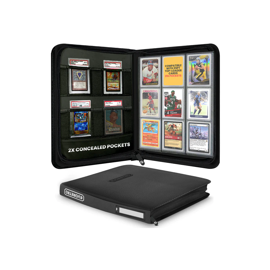 Evoretro Shield+ Topload Cards Binder 216 korttia | Musta