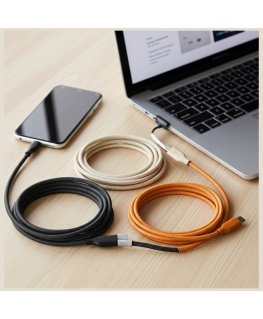 Energea Helix 60 USB-C to USB-C Magnetic Cable 480Mbps 60W 1.5m Natural
