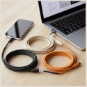 Kabelis Energea Helix 60 USB-C į USB-C magnetinis 480Mbps 60W 1,5m natūralus Kabelis Energea Helix 60 USB-C į USB-C magnetinis 480Mbps 60W 1,5m natūralus