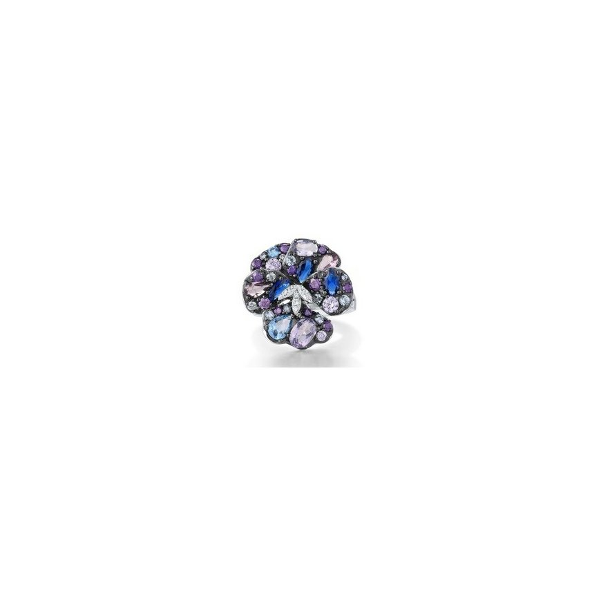 Guess Designer Silver Ring with "Nuances" Crystals JSBR04542JWRH