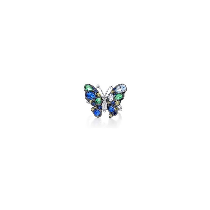 Guess dizainerio sidabrinis žiedas su „Nuances“ kristalais JSBR04542JWRH – 2