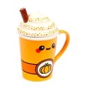 Puckator Foodiemals Latte kõrvitsatass kaanega 325ml Puckator Foodiemals Latte kõrvitsatass kaanega 325ml