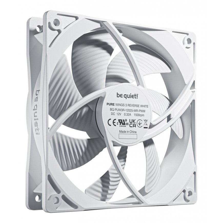 be quiet! Pure Wings 3 120 mm PWM Reverse Triple Pack White Datora korpusam Ventilators 12 cm Balts – 2