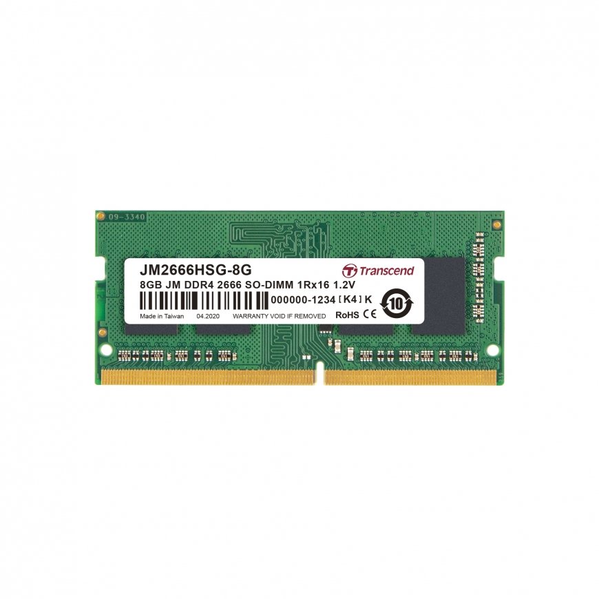 Transcend JetRam JM2666HSG-8G atmiņas modulis 8 GB 1 x 16 GB DDR4 – 2