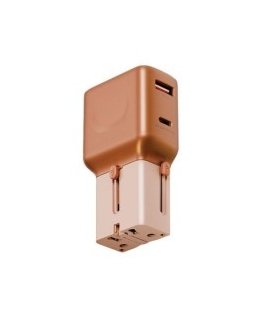 Wall charger Energea TravelGo Adapter 35 USB-A|USB-C 35W orange