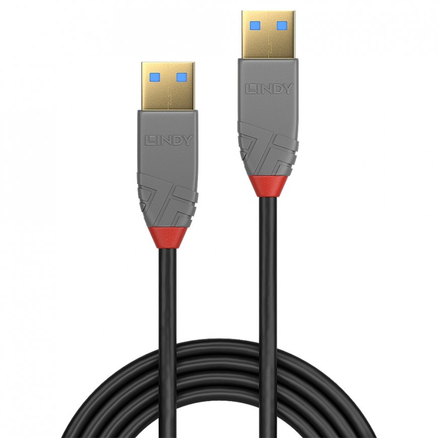 Lindy 1m USB 3.2 Type A Cable, 5Gbps, Anthra Line – 2