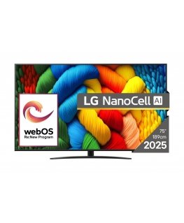 LG NanoCell AI 75NANO81A3A телевизор 190,5 cm (75") 4K Ultra HD Smart TV Wi-Fi Черный